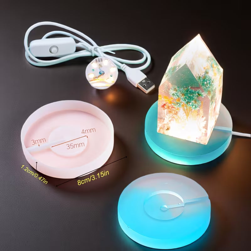 Kit Moule Silicone pour Socle LED – Ø 8 cm