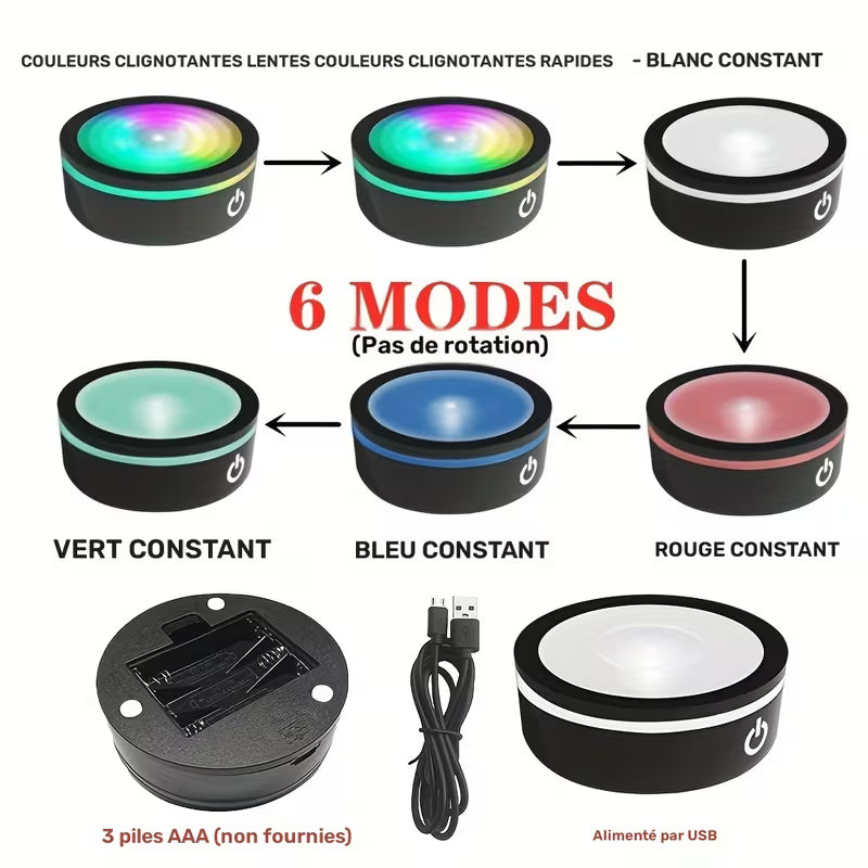 Socle Led sans fil (avec piles)