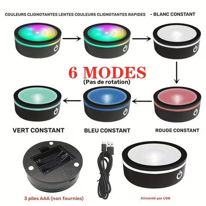 Socle Led sans fil (avec piles)