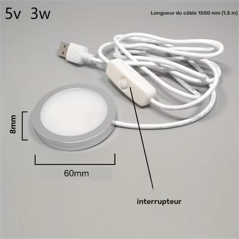 Socle led USB 5V